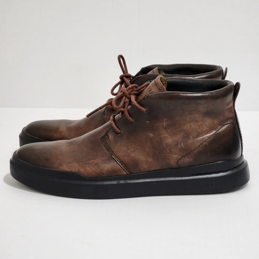 Cole Haan Men's Grand Pro Rally Chukka Shoes Brown Leather Size 9.5 Casual Comfy - Picture 2 of 13